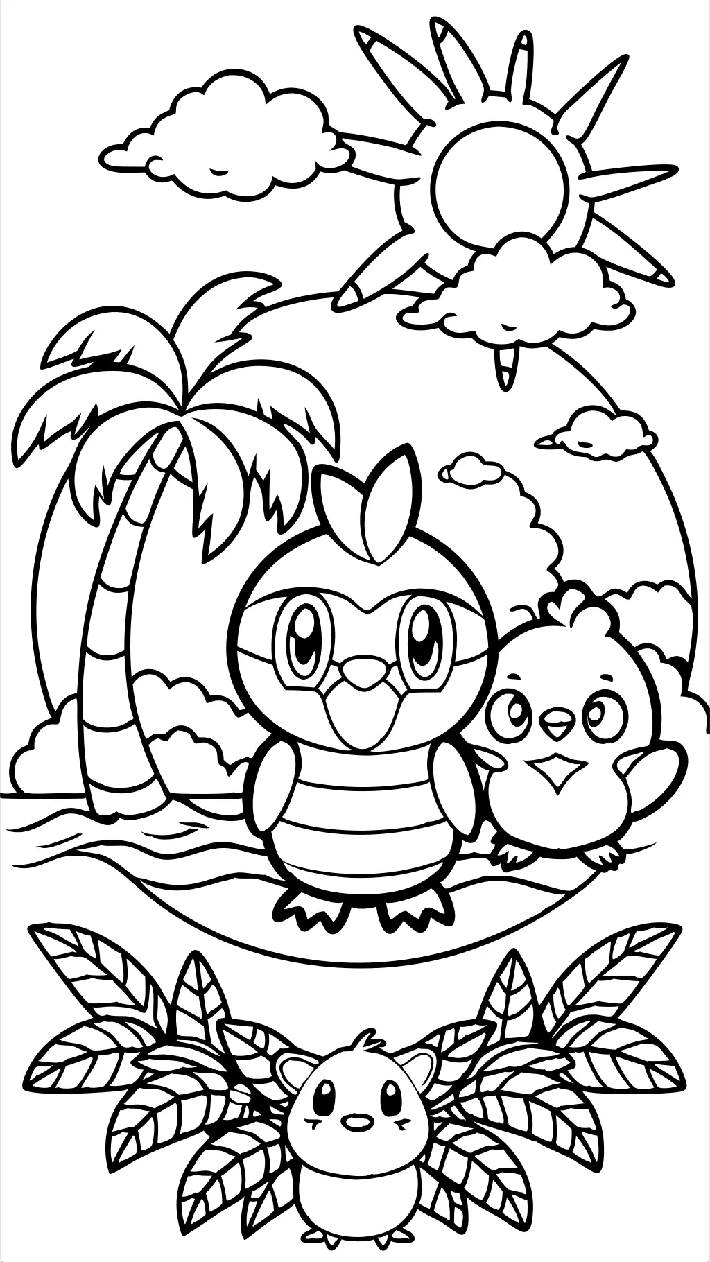 coloring pages of pokemon sun and moon